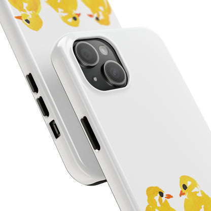 Watercolor 3 Yellow Baby Chicks Phone Case: Tough Case