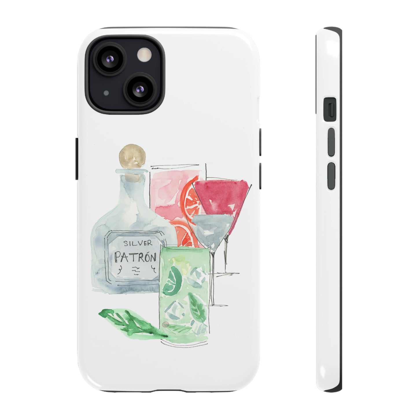 Watercolor Cocktail Time Phone Case: Tough Case