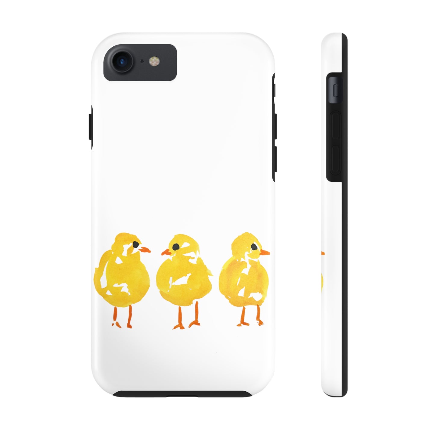 Watercolor 3 Yellow Baby Chicks Phone Case: Tough Case