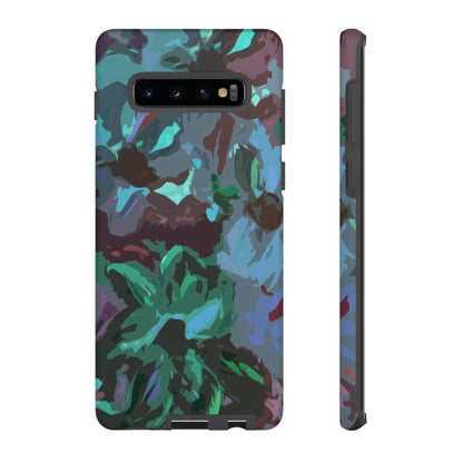 Hand Painted Abstract Colorful Teal Purple Green: Impact-Resistant Phone Case