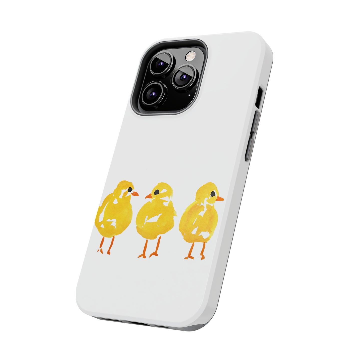 Watercolor 3 Yellow Baby Chicks Phone Case: Tough Case