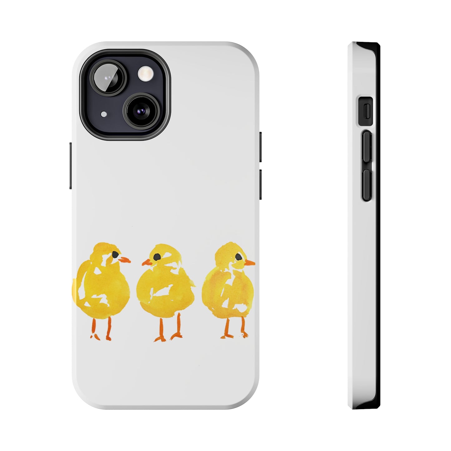 Watercolor 3 Yellow Baby Chicks Phone Case: Tough Case