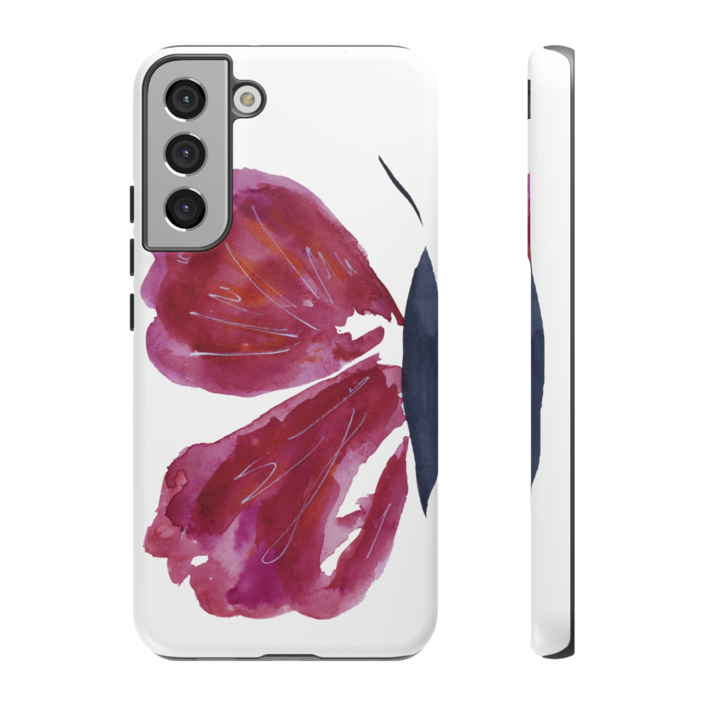 Beautiful Burgundy Butterfly Abstract Hand Painted Cute Phone Case - Tough Case