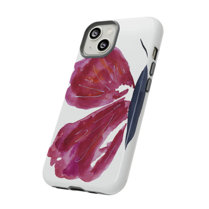 Beautiful Burgundy Butterfly Abstract Hand Painted Cute Phone Case - Tough Case