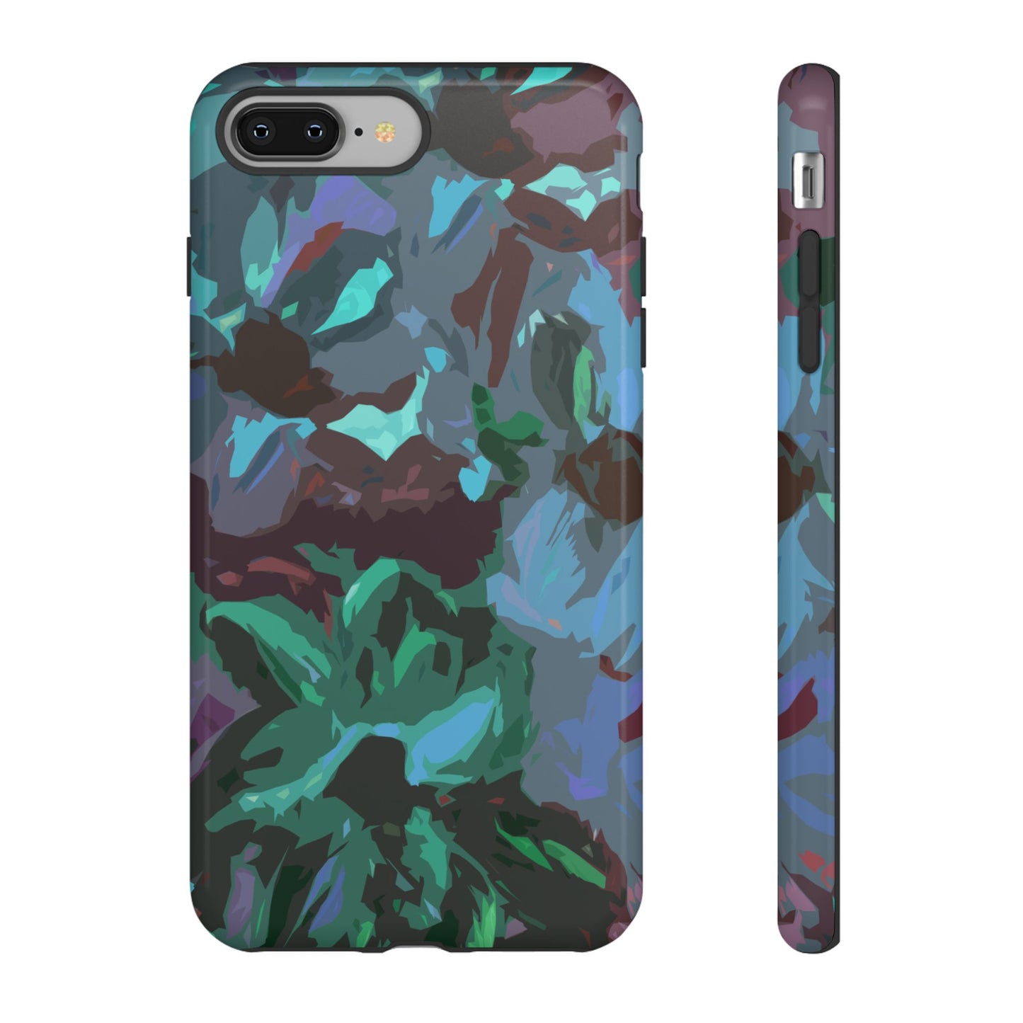 Hand Painted Abstract Colorful Teal Purple Green: Impact-Resistant Phone Case