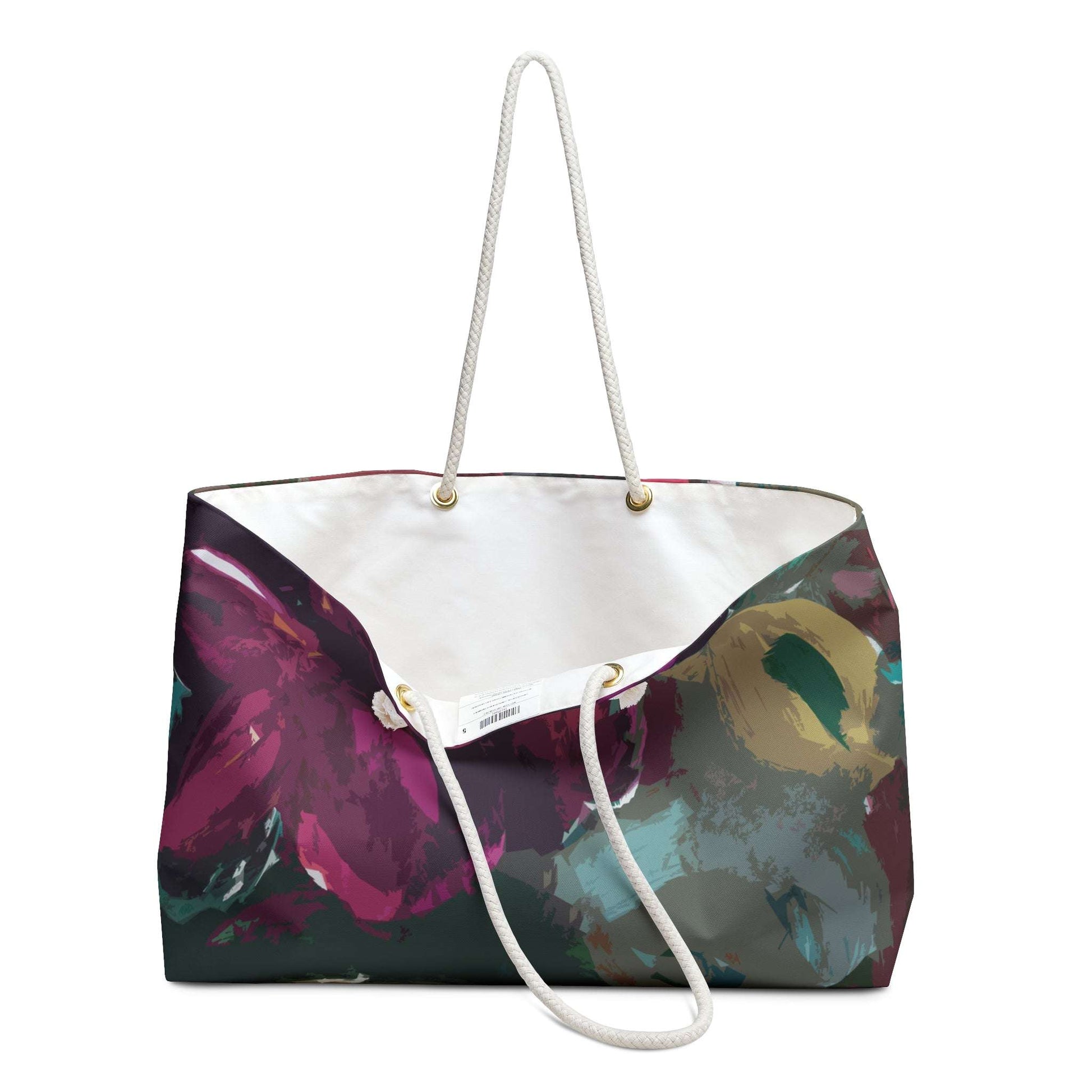 Beautiful Abstract Wine, Teal, Green Weekender Bag