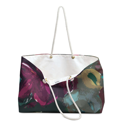 Beautiful Abstract Wine, Teal, Green Weekender Bag
