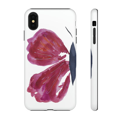 Beautiful Burgundy Butterfly Abstract Hand Painted Cute Phone Case - Tough Case