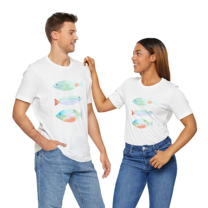 Watercolor Fish Short Sleeve T Shirt