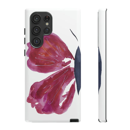 Beautiful Burgundy Butterfly Abstract Hand Painted Cute Phone Case - Tough Case