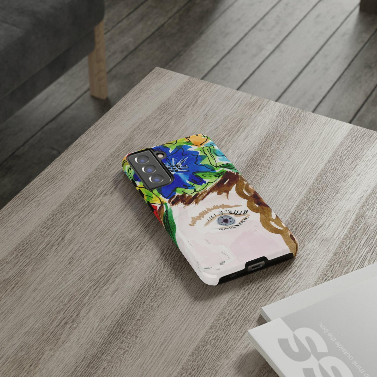 Vera | Hand Painted Girl with Flowers Headdress Colorful Case: Impact-Resistant Phone Cases