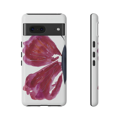 Beautiful Burgundy Butterfly Abstract Hand Painted Cute Phone Case - Tough Case