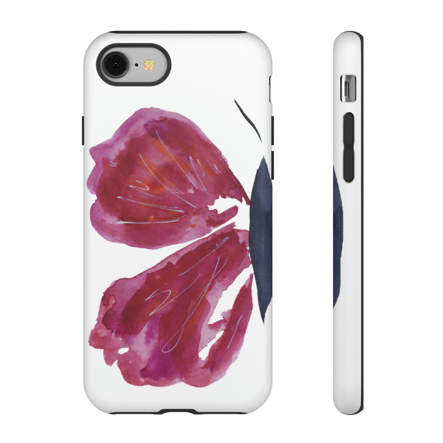 Beautiful Burgundy Butterfly Abstract Hand Painted Cute Phone Case - Tough Case