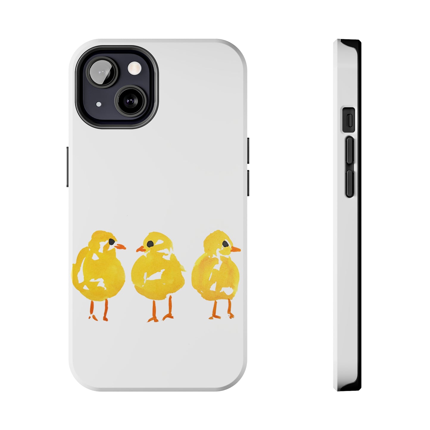 Watercolor 3 Yellow Baby Chicks Phone Case: Tough Case