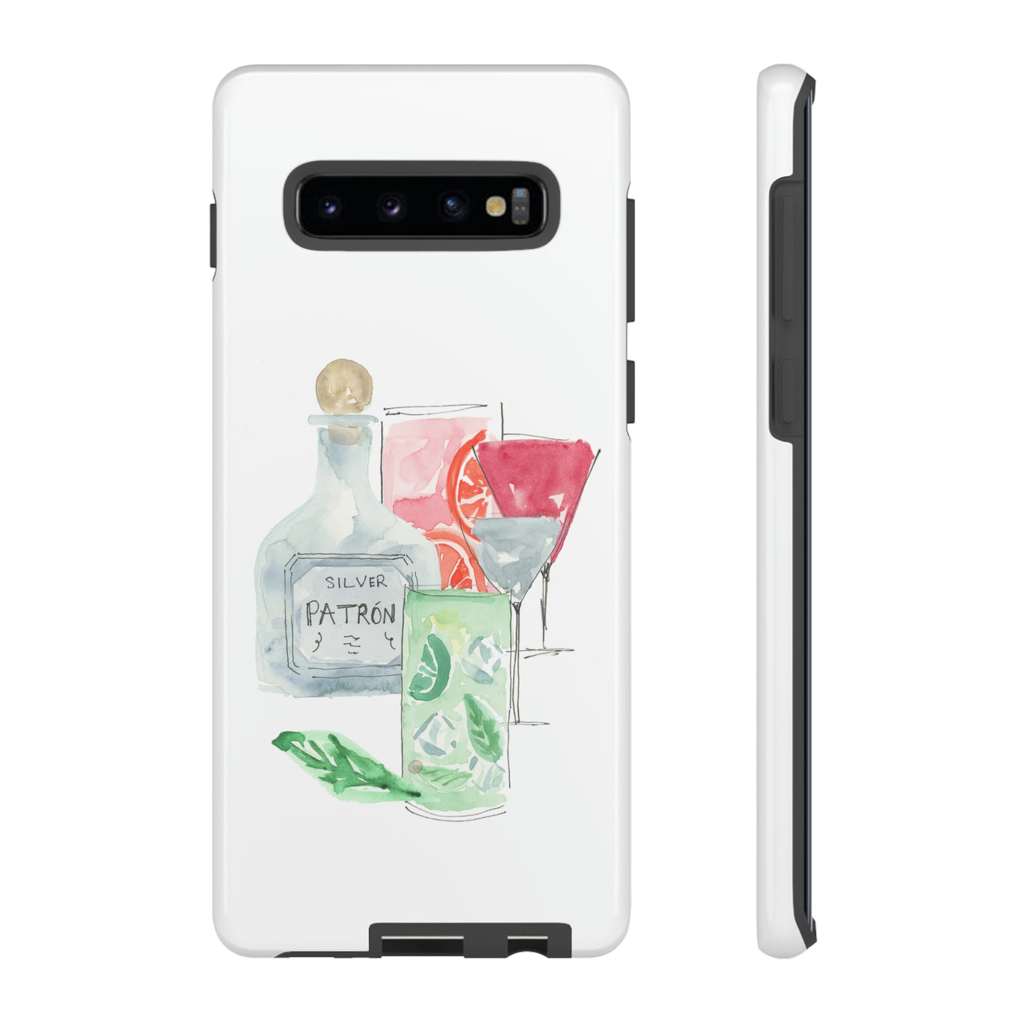 Watercolor Cocktail Time Phone Case: Tough Case