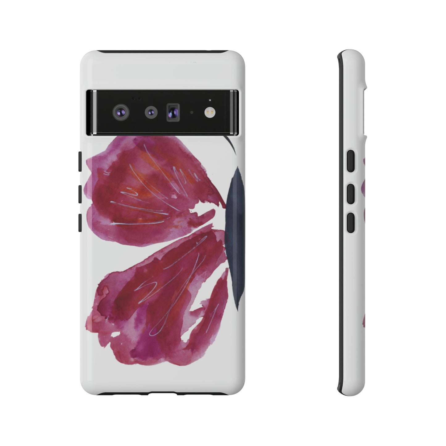 Beautiful Burgundy Butterfly Abstract Hand Painted Cute Phone Case - Tough Case