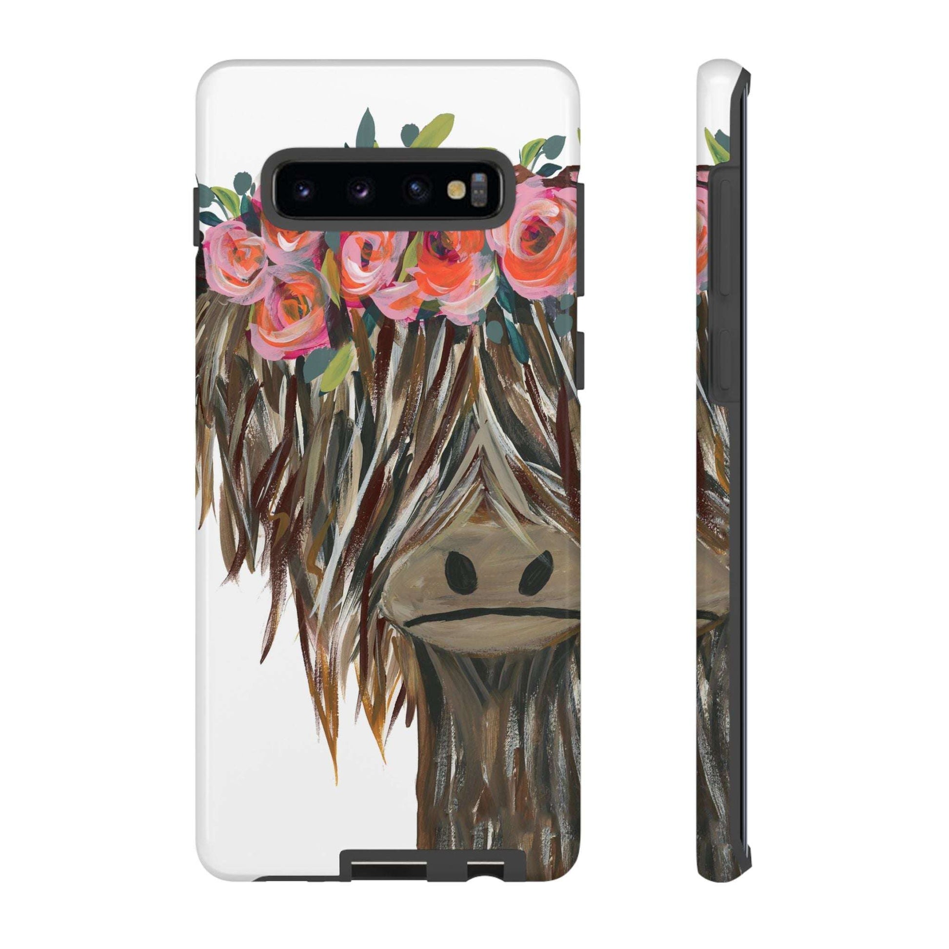 Highland Cow Hand Painted Cute Phone Case - Tough Cases