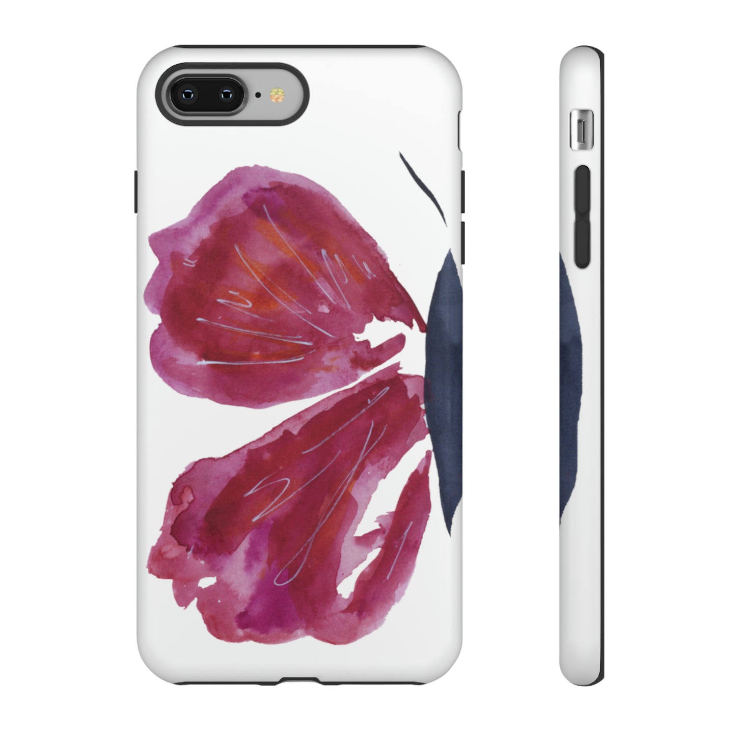 Beautiful Burgundy Butterfly Abstract Hand Painted Cute Phone Case - Tough Case