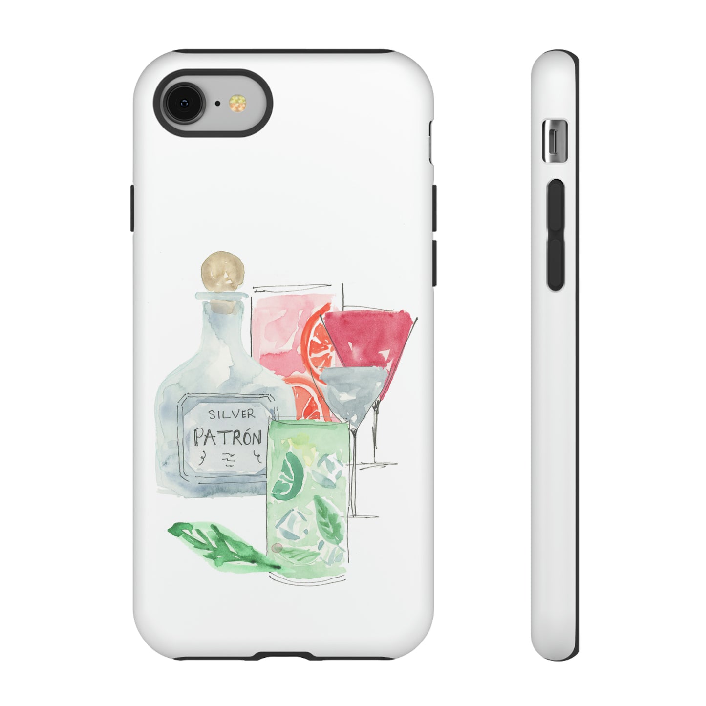 Watercolor Cocktail Time Phone Case: Tough Case