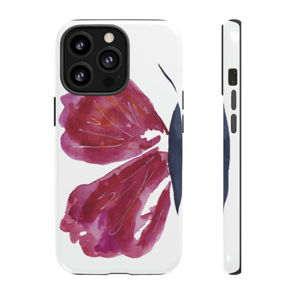 Beautiful Burgundy Butterfly Abstract Hand Painted Cute Phone Case - Tough Case