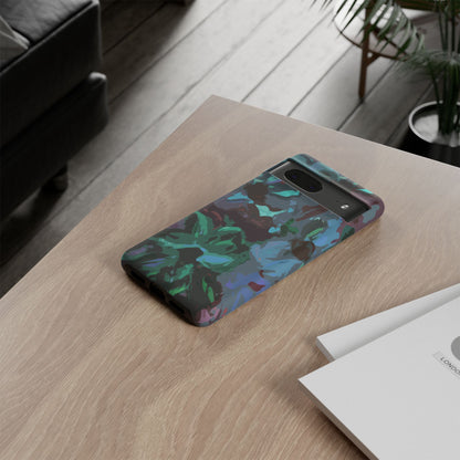 Hand Painted Abstract Colorful Teal Purple Green: Impact-Resistant Phone Case