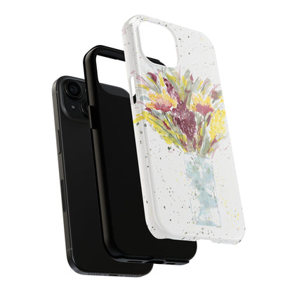 Watercolor Wildflowers Phone Case: Tough Case