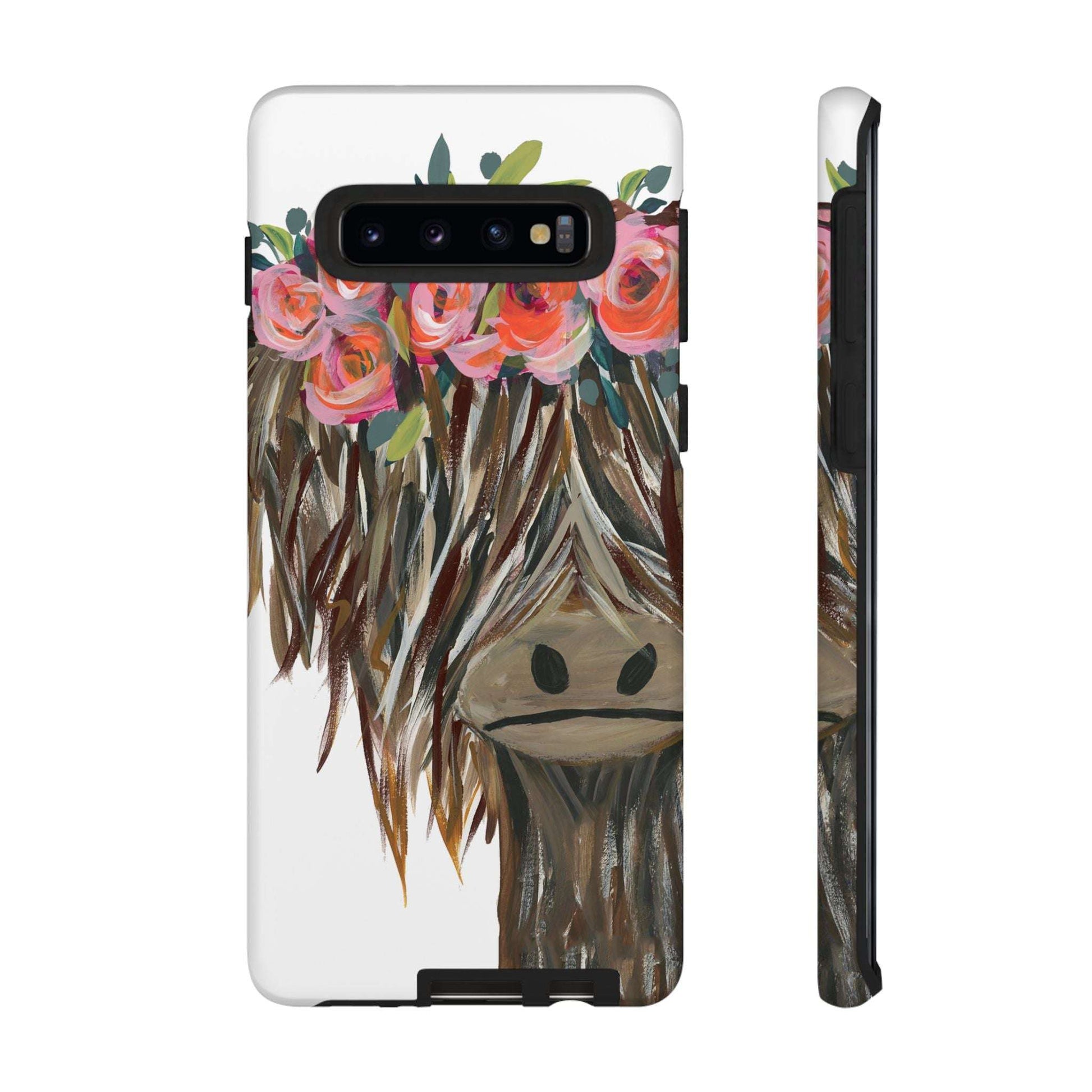 Highland Cow Hand Painted Cute Phone Case - Tough Cases