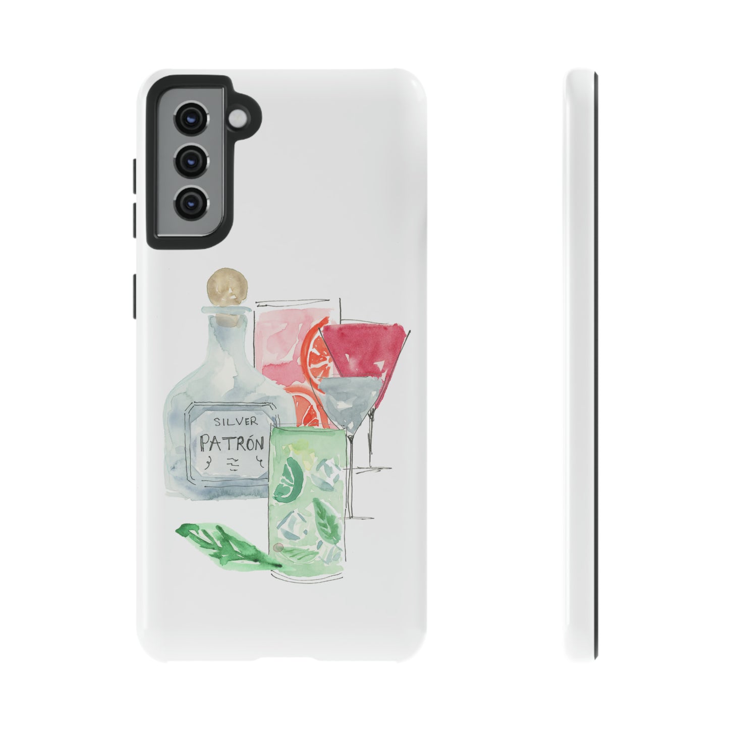 Watercolor Cocktail Time Phone Case: Tough Case