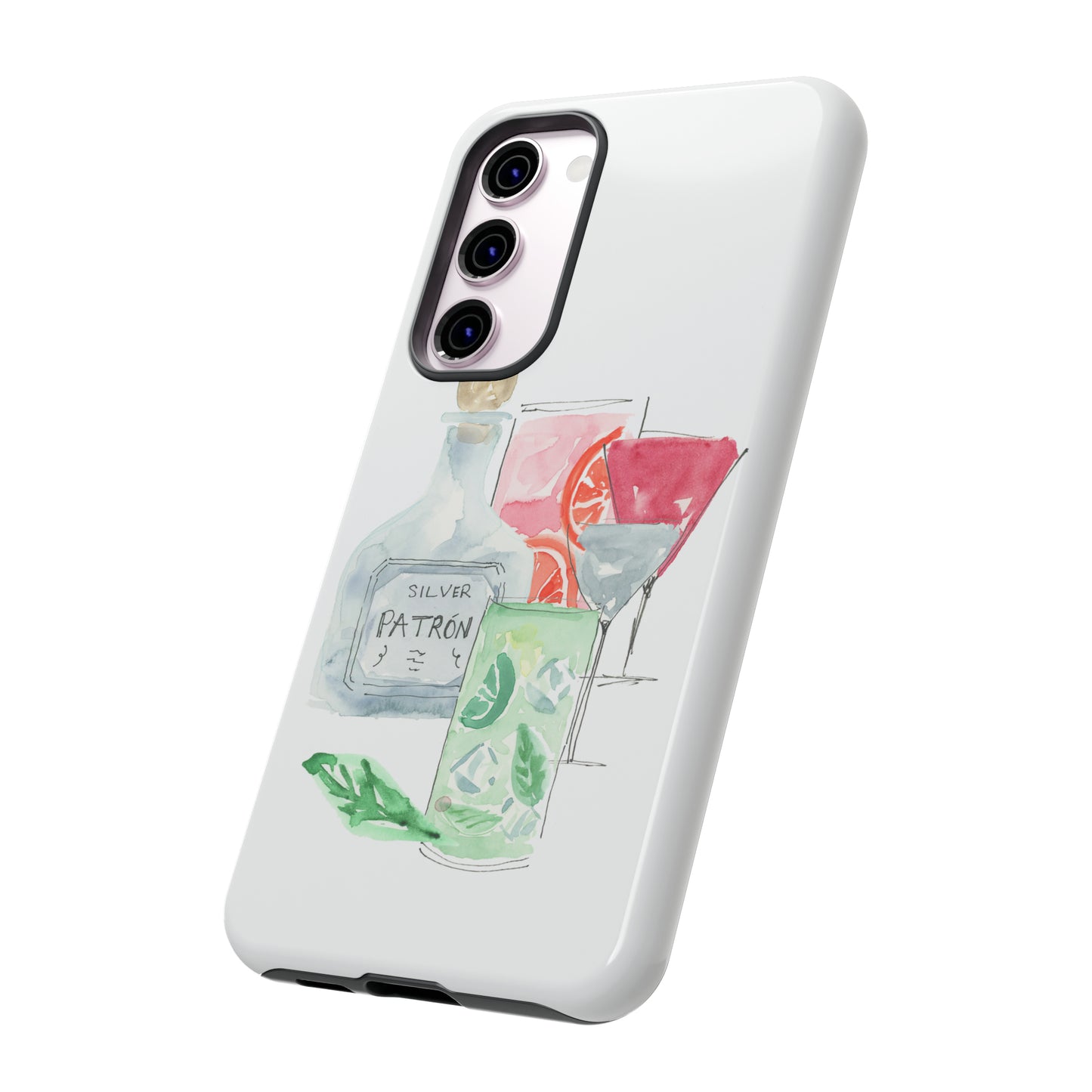 Watercolor Cocktail Time Phone Case: Tough Case