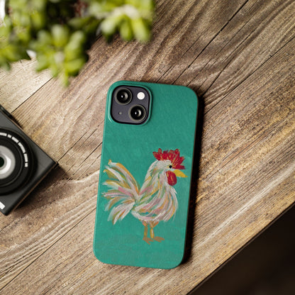 Phone Case hand painted chicken rooster digitized