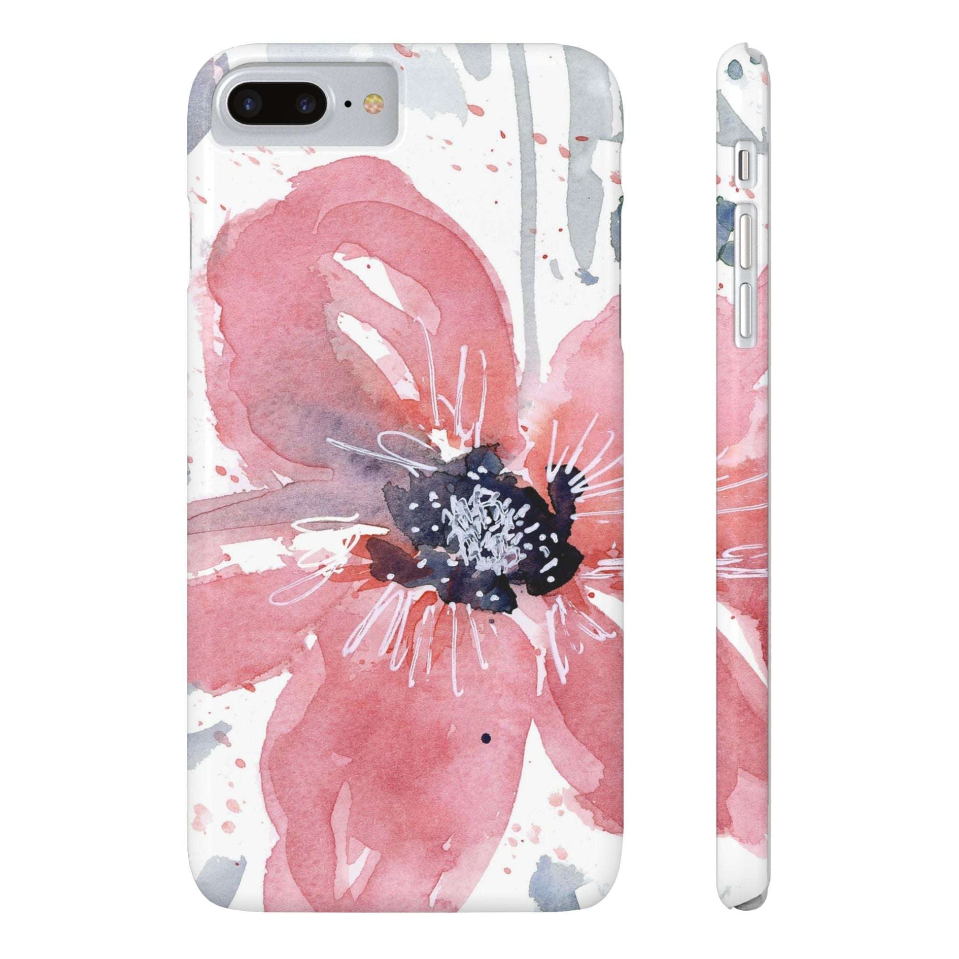 Watercolor Pink Flower Abstract Phone Case: Slim Case