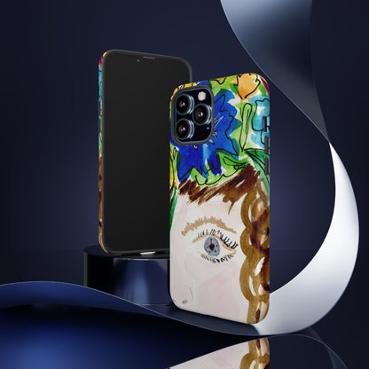 Vera | Hand Painted Girl with Flowers Headdress Colorful Case: Impact-Resistant Phone Cases