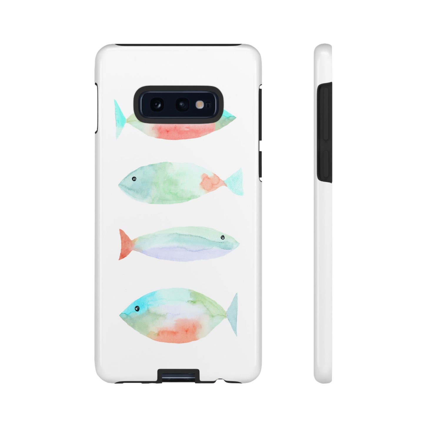 4 Watercolor Fish Hand Painted Cute Phone Case - Tough Case