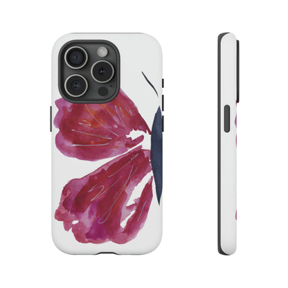 Beautiful Burgundy Butterfly Abstract Hand Painted Cute Phone Case - Tough Case