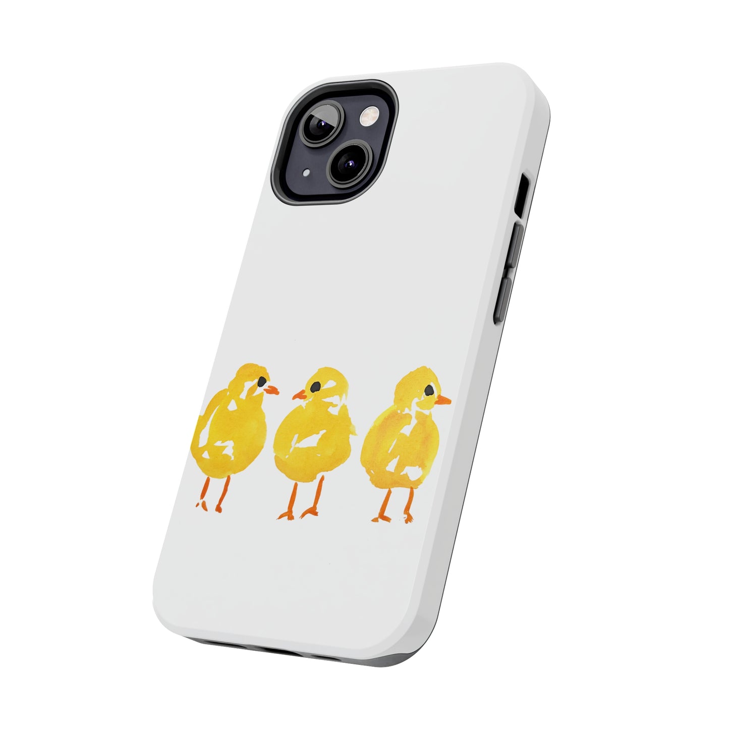 Watercolor 3 Yellow Baby Chicks Phone Case: Tough Case