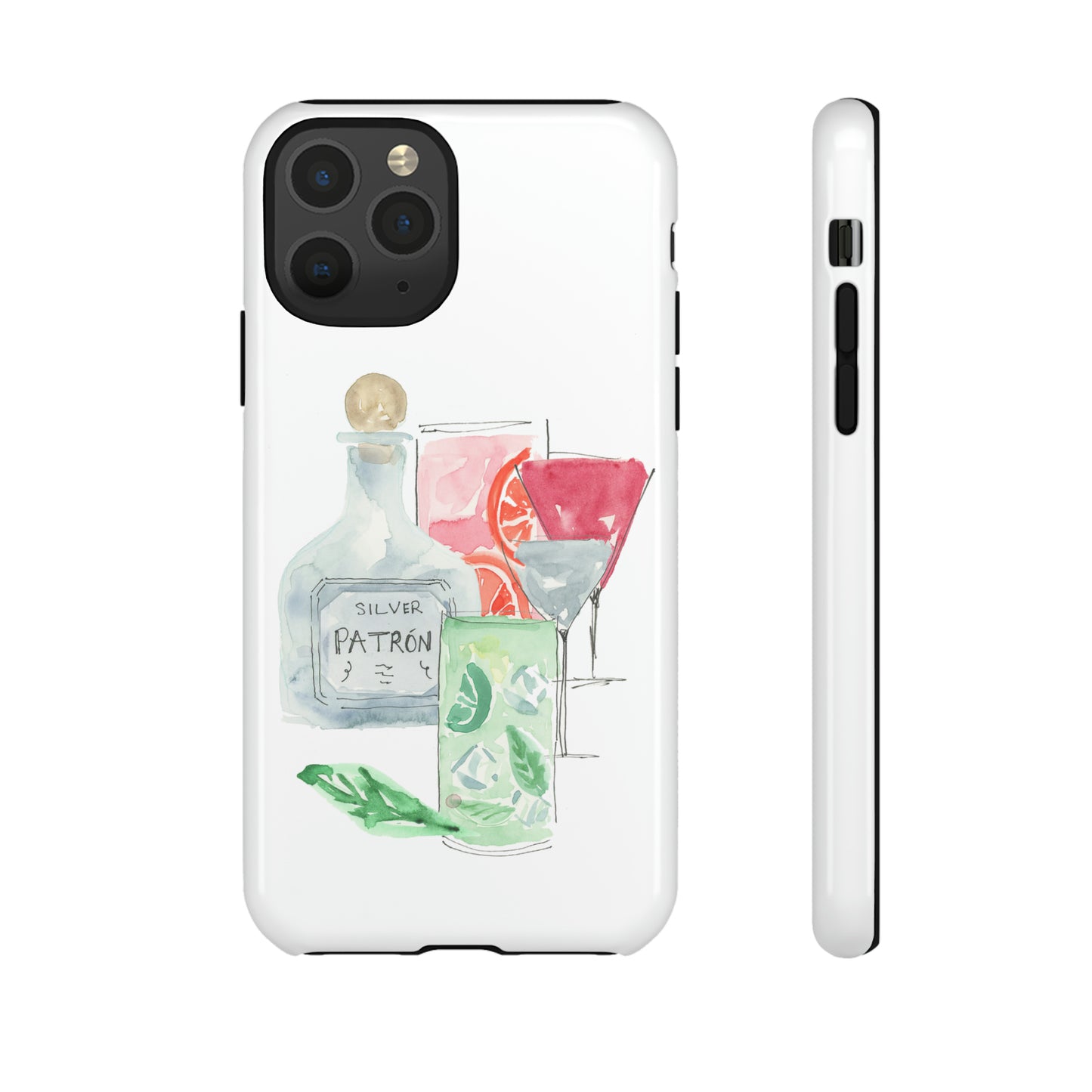 Watercolor Cocktail Time Phone Case: Tough Case