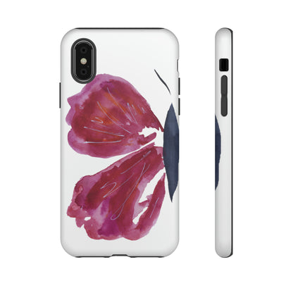 Beautiful Burgundy Butterfly Abstract Hand Painted Cute Phone Case - Tough Case