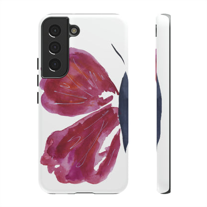 Beautiful Burgundy Butterfly Abstract Hand Painted Cute Phone Case - Tough Case