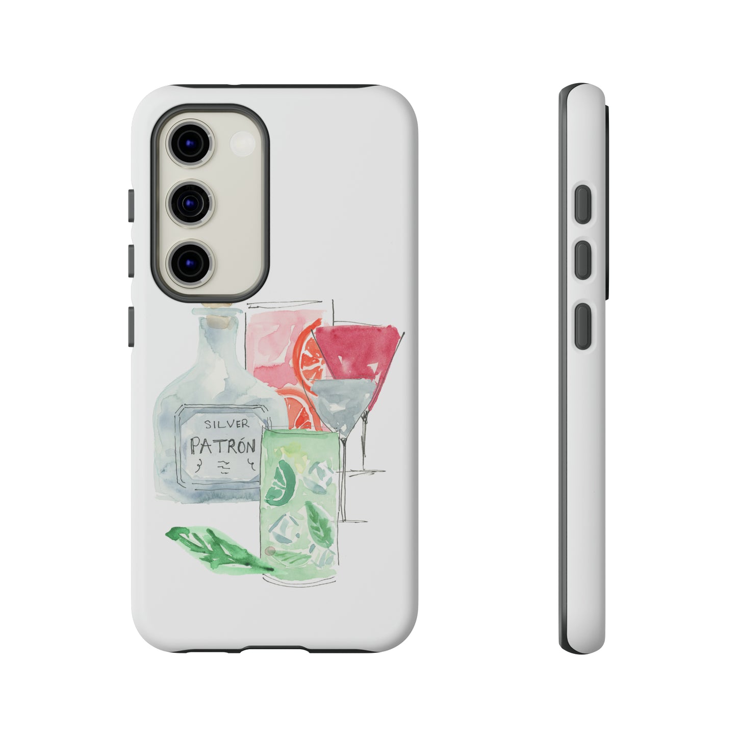 Watercolor Cocktail Time Phone Case: Tough Case