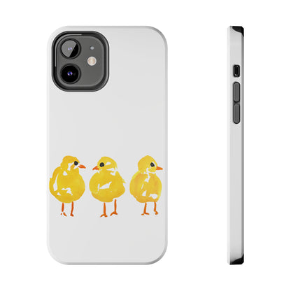 Watercolor 3 Yellow Baby Chicks Phone Case: Tough Case