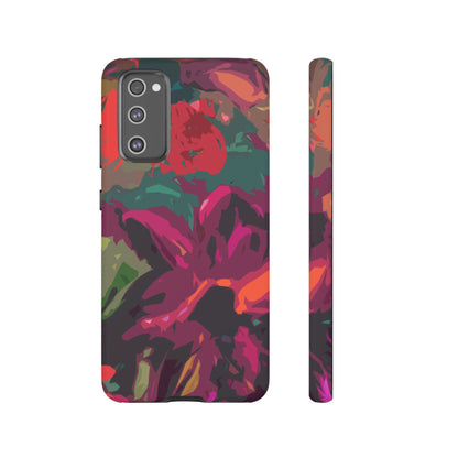 Hand Painted Abstract Colorful Burgundy Teal Orange Red Impact-Resistant Phone Cases