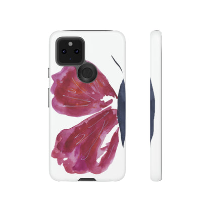 Beautiful Burgundy Butterfly Abstract Hand Painted Cute Phone Case - Tough Case