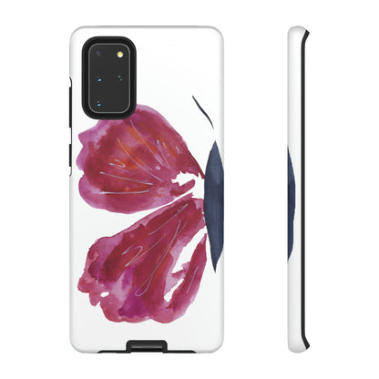 Beautiful Burgundy Butterfly Abstract Hand Painted Cute Phone Case - Tough Case