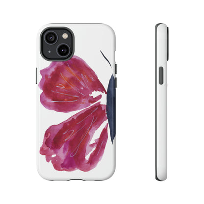 Beautiful Burgundy Butterfly Abstract Hand Painted Cute Phone Case - Tough Case