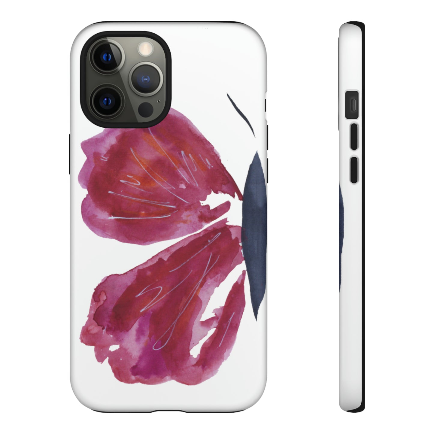 Beautiful Burgundy Butterfly Abstract Hand Painted Cute Phone Case - Tough Case