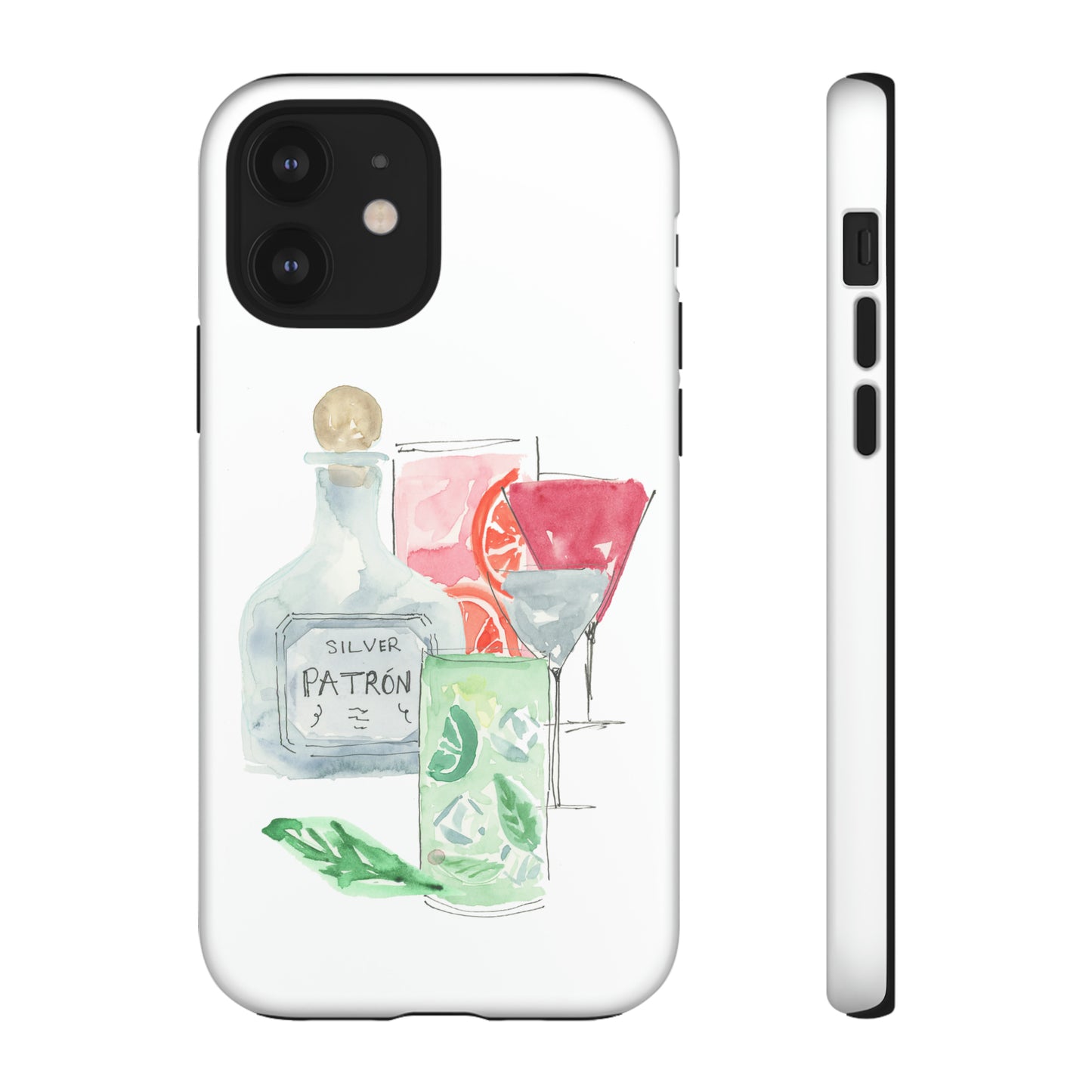 Watercolor Cocktail Time Phone Case: Tough Case