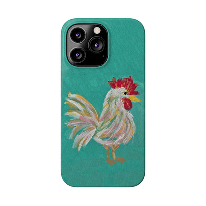 Phone Case hand painted chicken rooster digitized