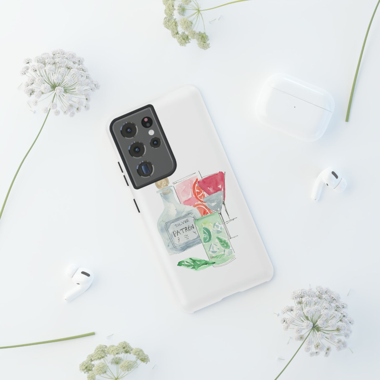 Watercolor Cocktail Time Phone Case: Tough Case