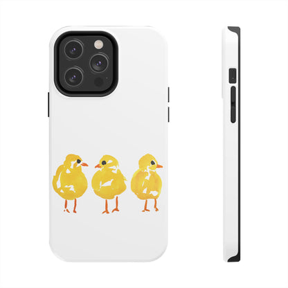 Watercolor 3 Yellow Baby Chicks Phone Case: Tough Case