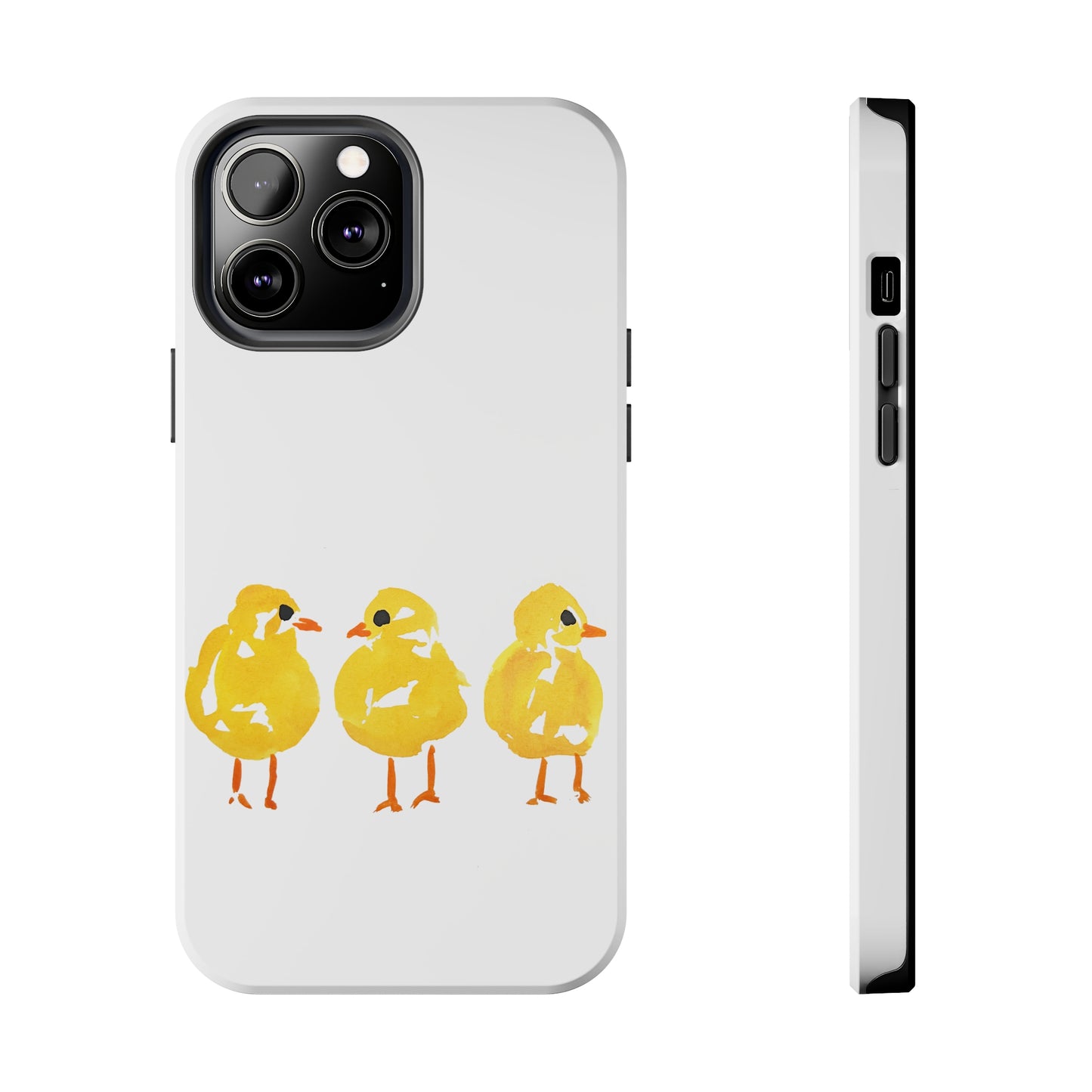 Watercolor 3 Yellow Baby Chicks Phone Case: Tough Case